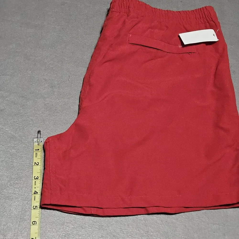 Orvis Swim Shorts Men's XL Mesh Lined Drawstring Red Board‎ Trunks NEW